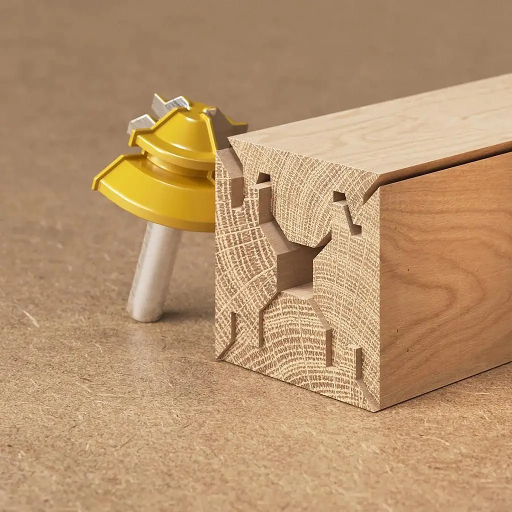 45-degree Lock Miter Router Bit - 1/2" Shank - Image 4