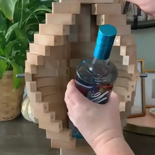 Crafted Wooden Bottle Case - Image 3