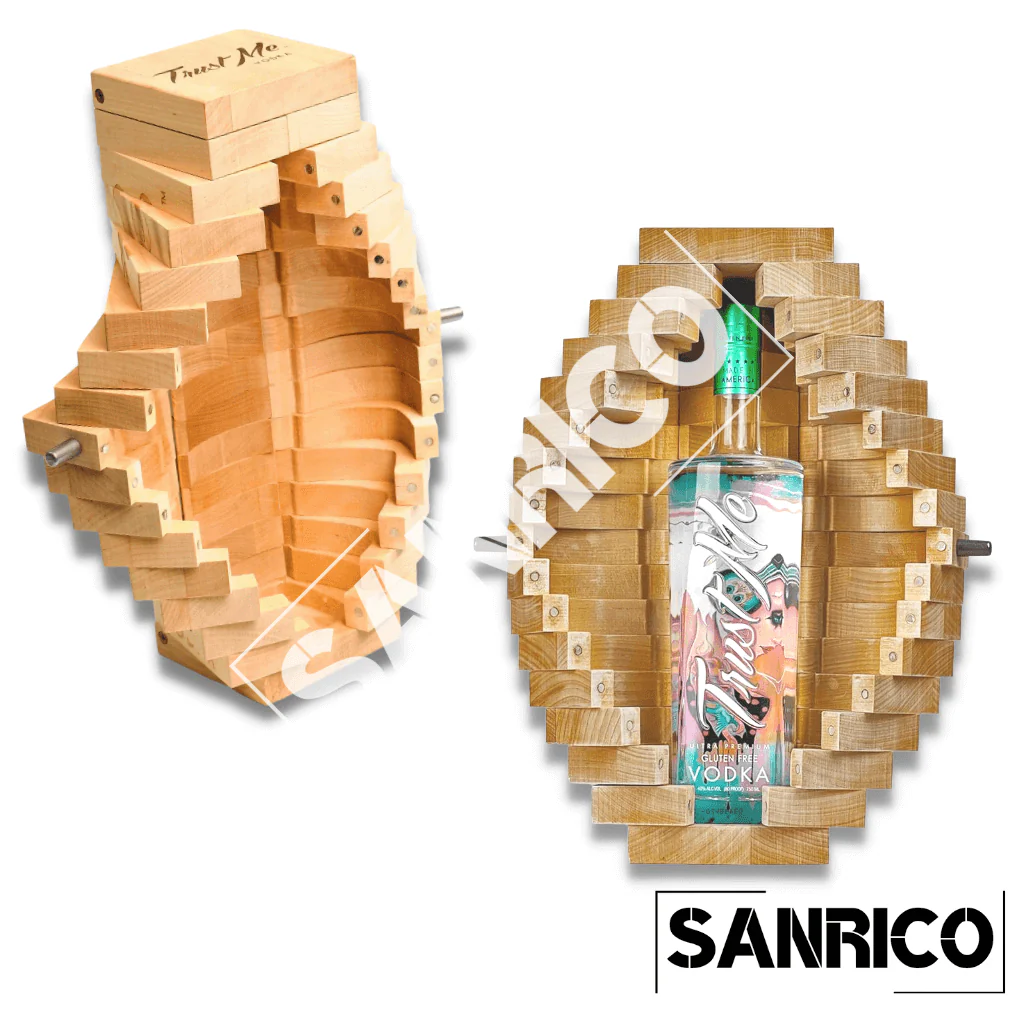 Crafted Wooden Bottle Case - Image 7