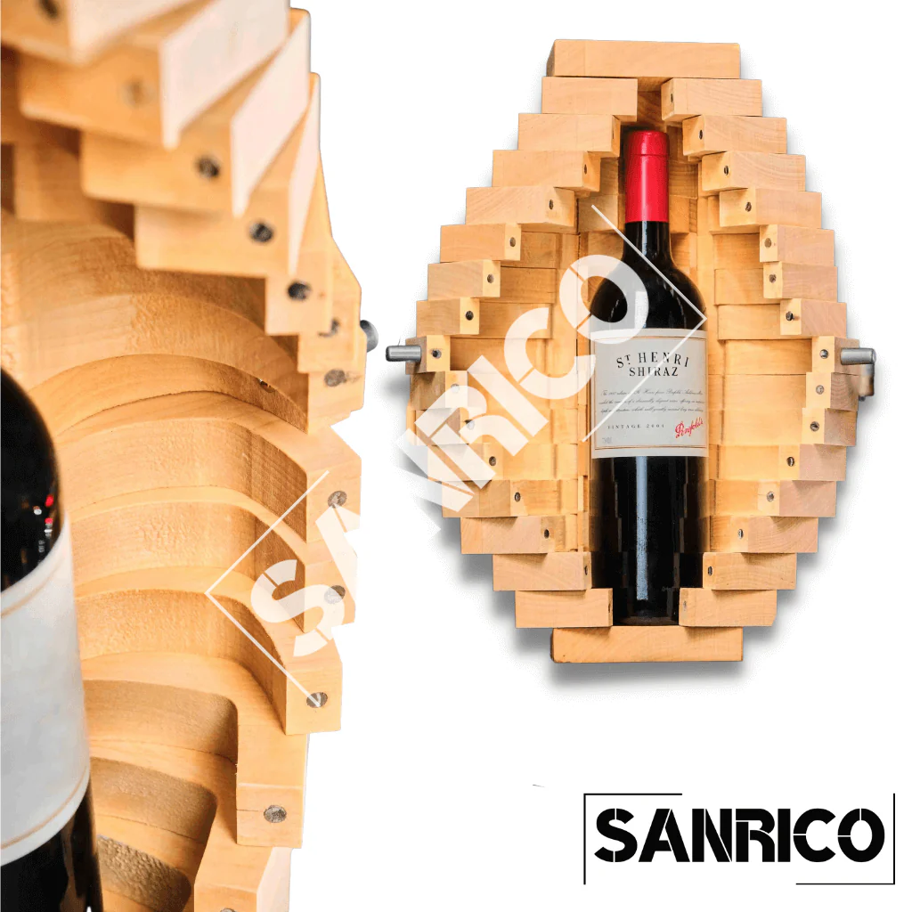 Crafted Wooden Bottle Case - Image 8
