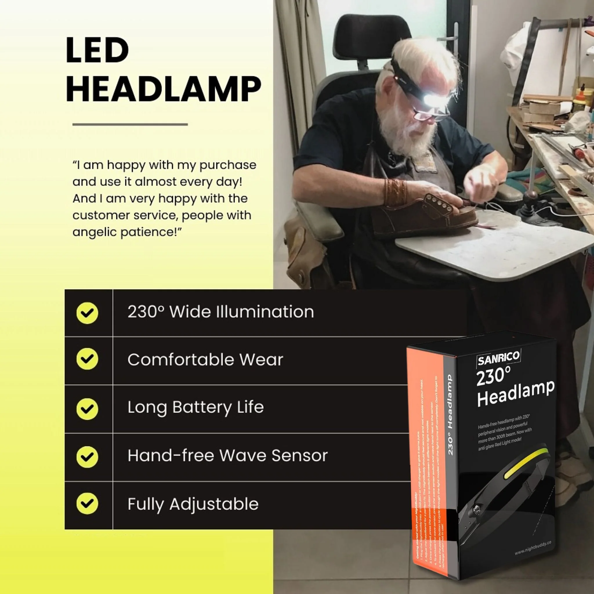 SANRICO 230° Headlamp - Image 4