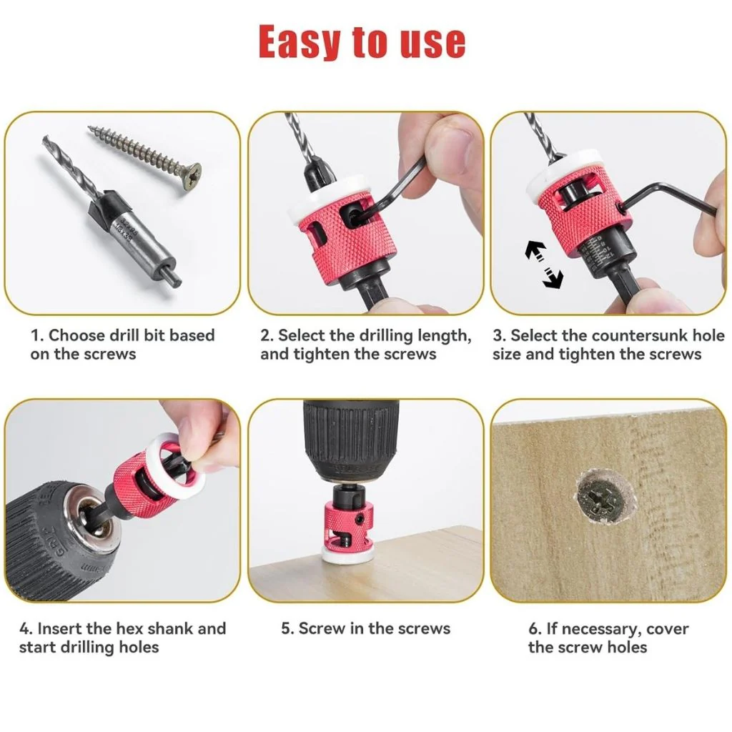 SANRICO Countersink Drill Bit Set - Image 6