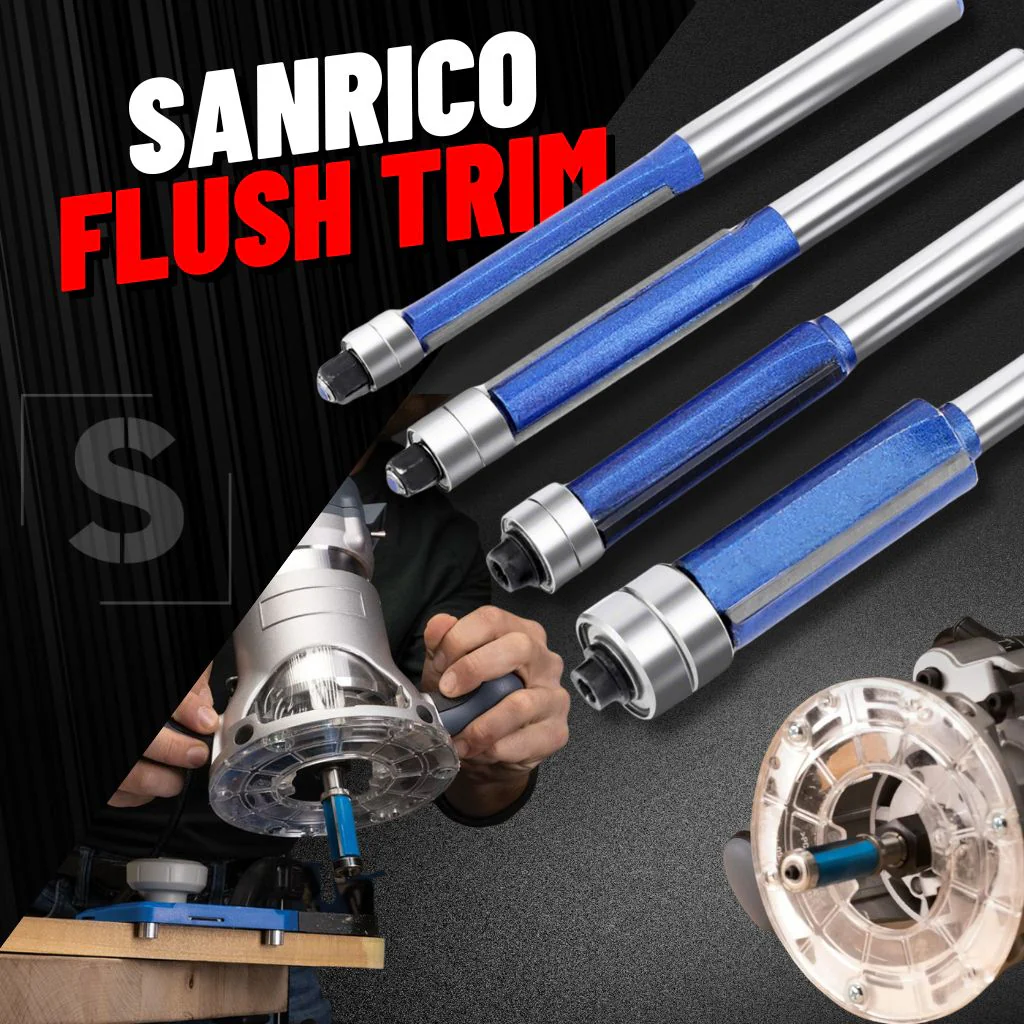 SANRICO Flush Trim Bit Set (4 bits)