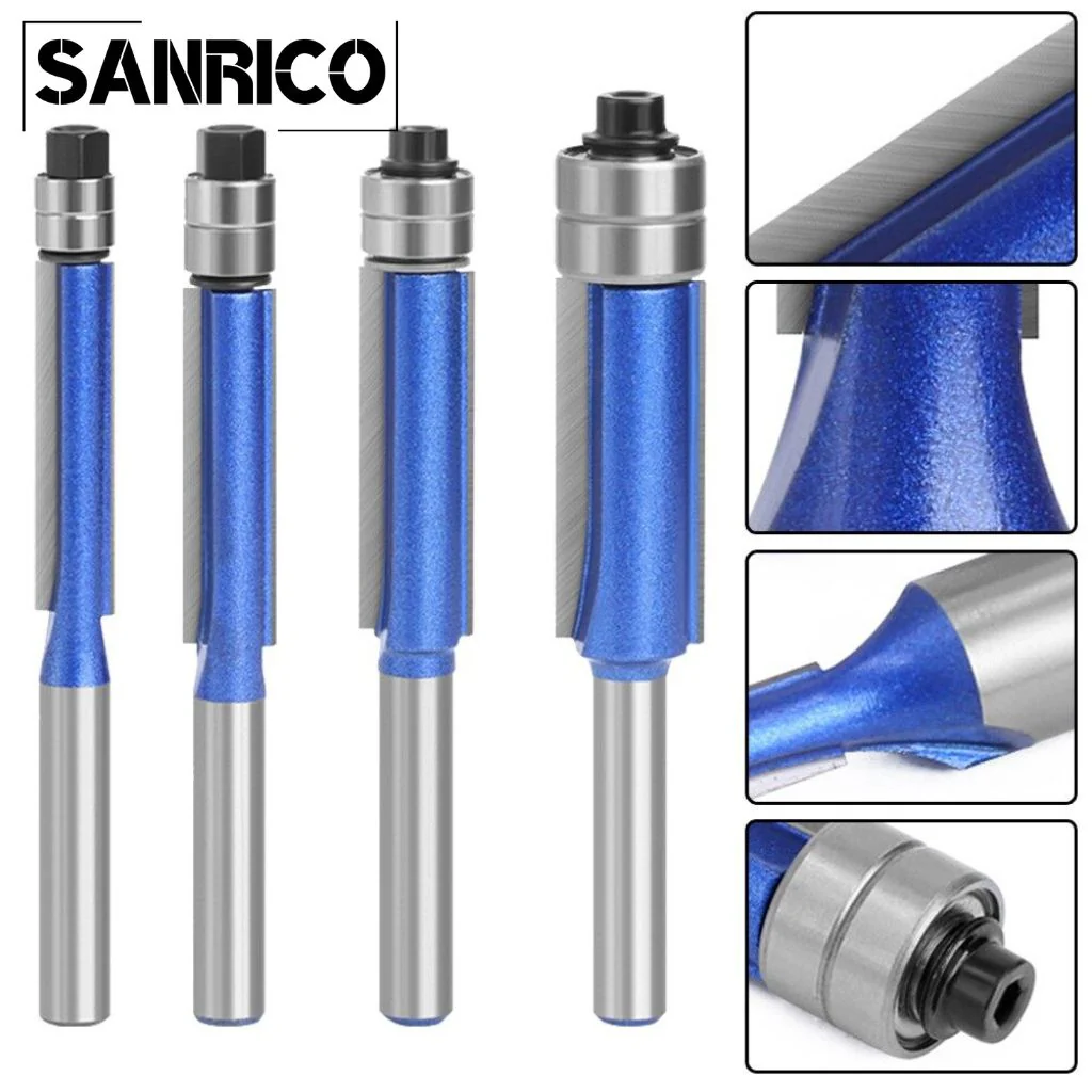 SANRICO Flush Trim Bit Set (4 bits) - Image 3