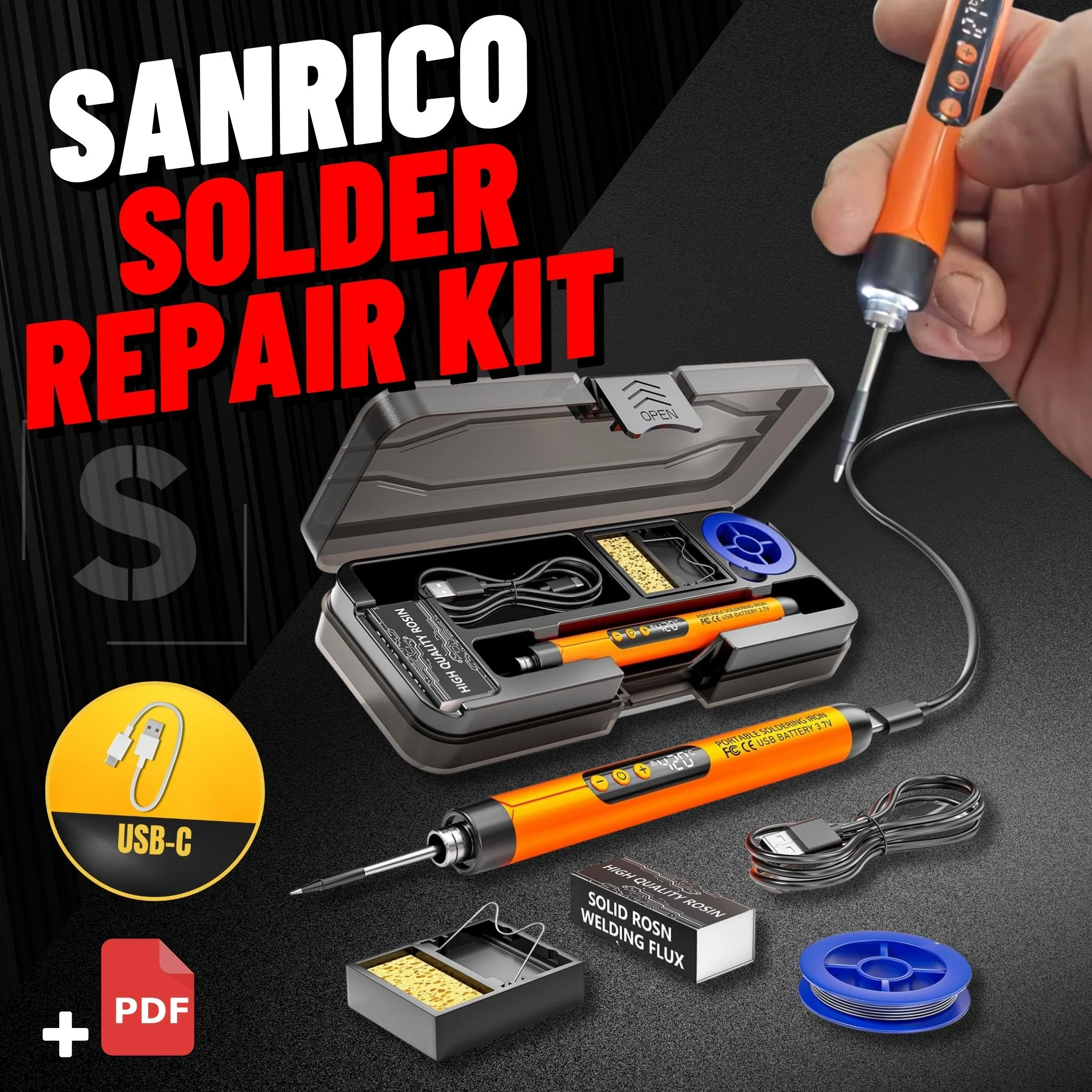 SANRICO Portable Solder Repair Kit