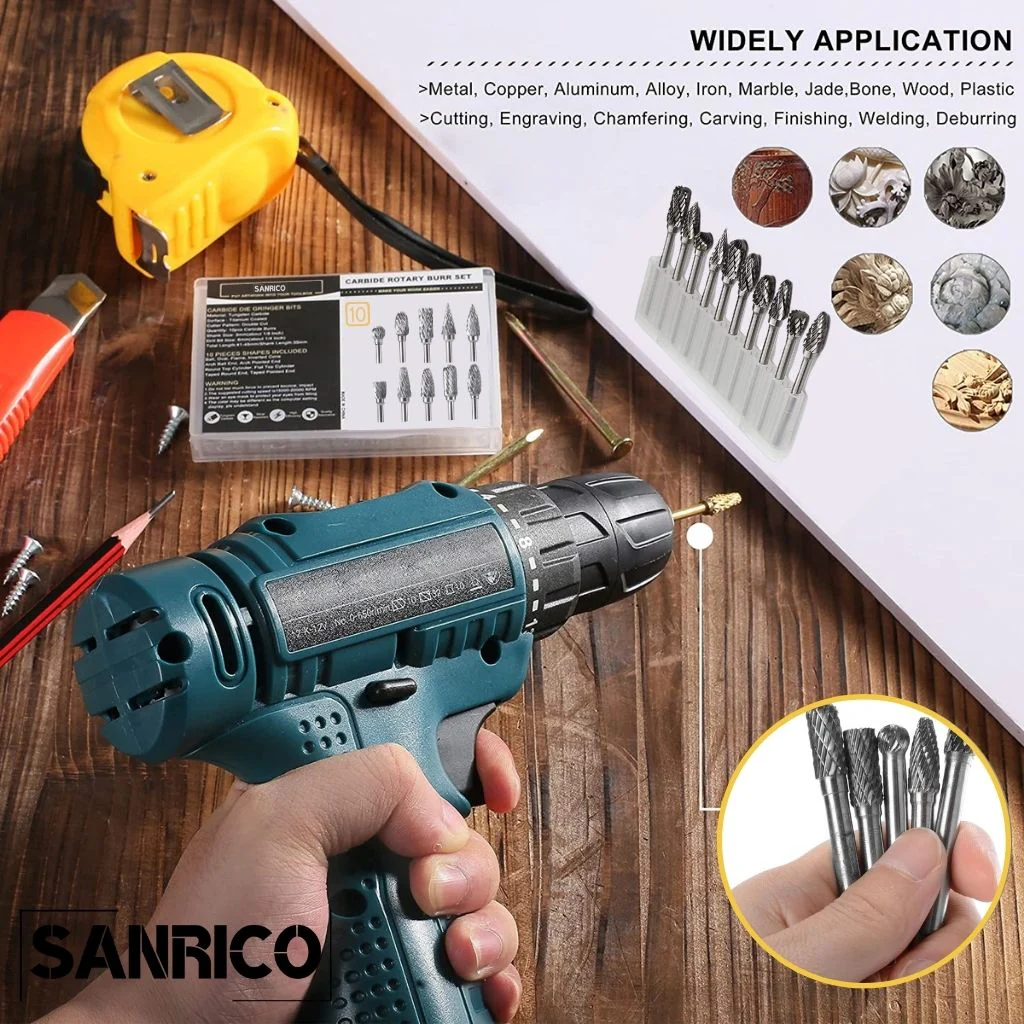 SANRICO Rotary Burr Set (10 Pcs) - Image 5