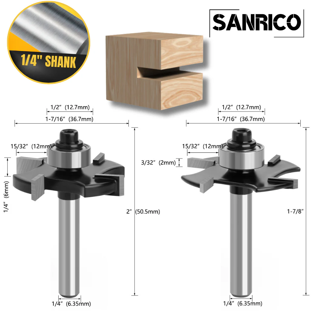 Slot Cutter Router Bit - Set of 2 Sizes - Image 5